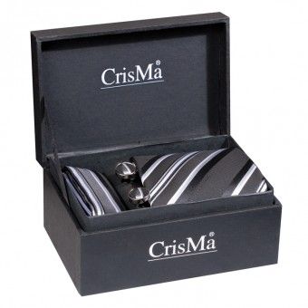CrisMa Krawat, kolor czarny 7029603